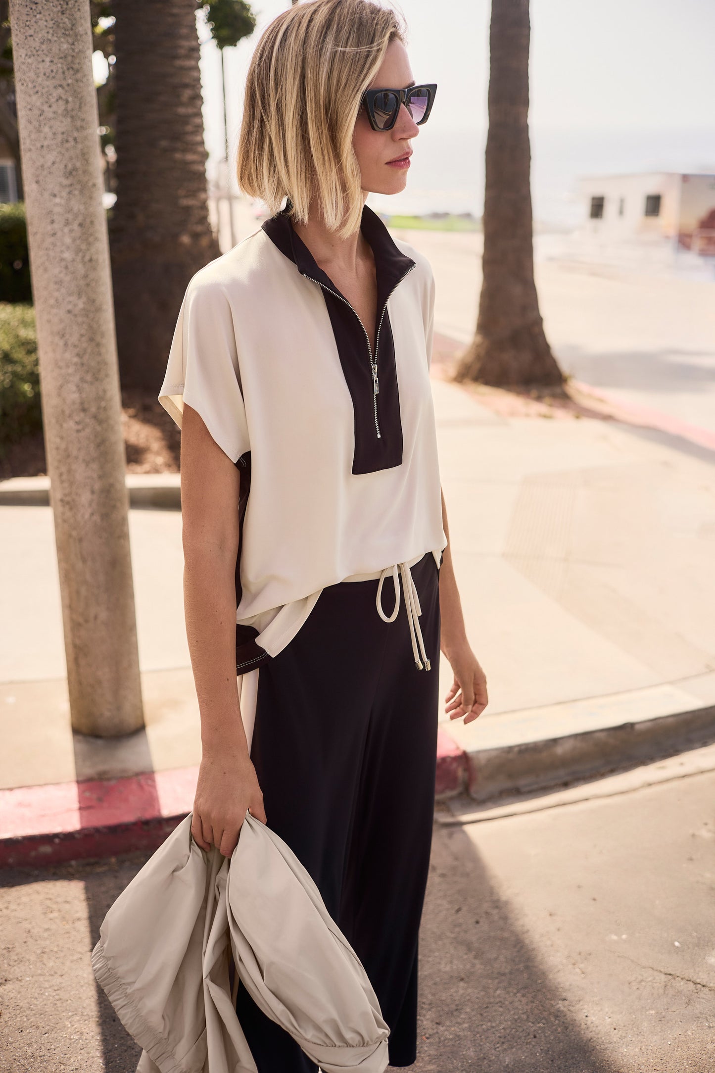 Sporty Leisure Pant | Black beige