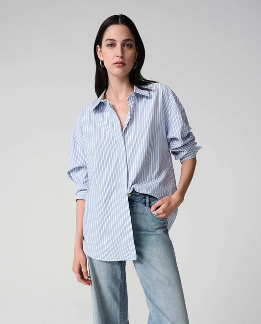 Stripe Shirt with detail Sequins