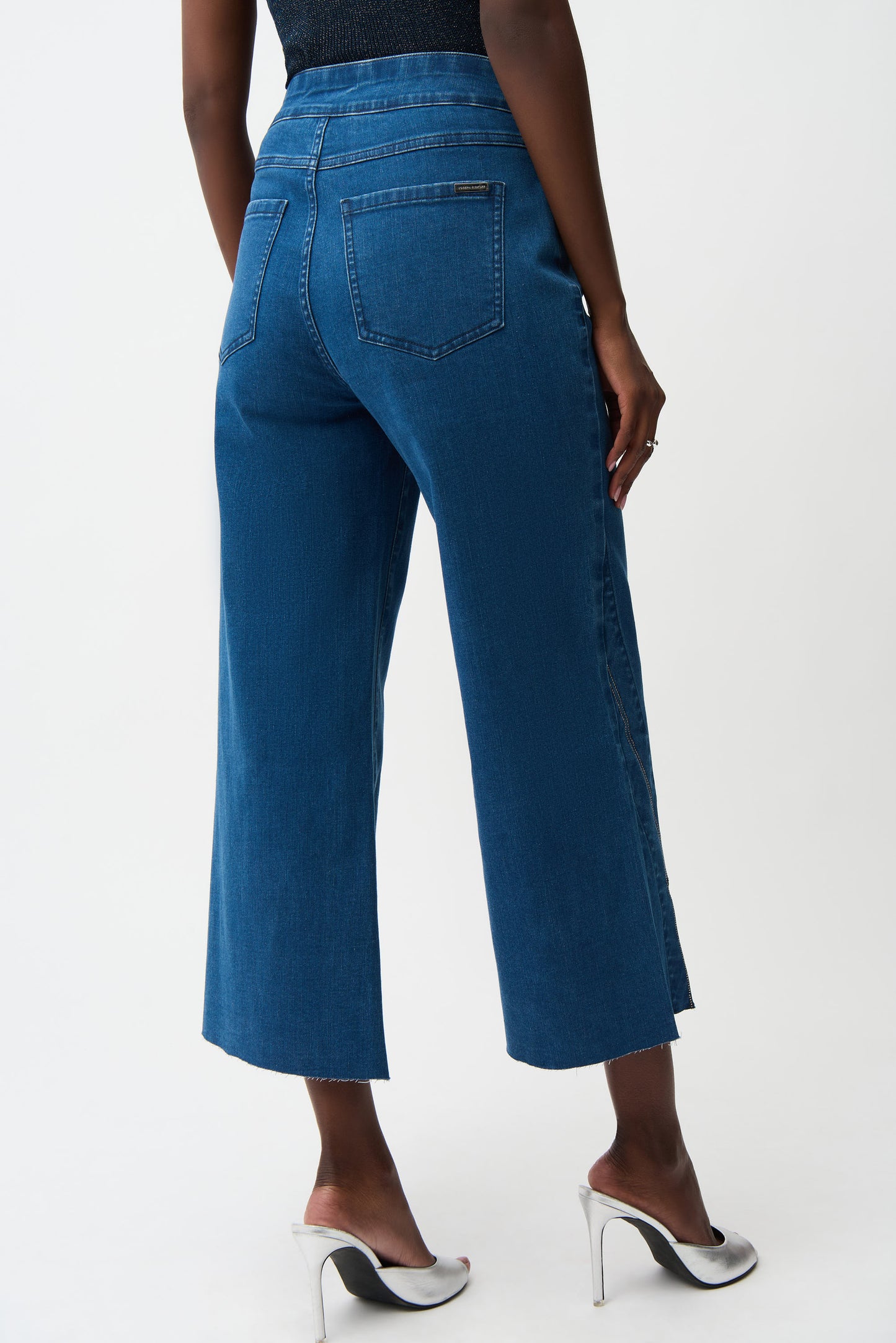 Cullotte Jean with Rhinestones | Denim Medium Blue