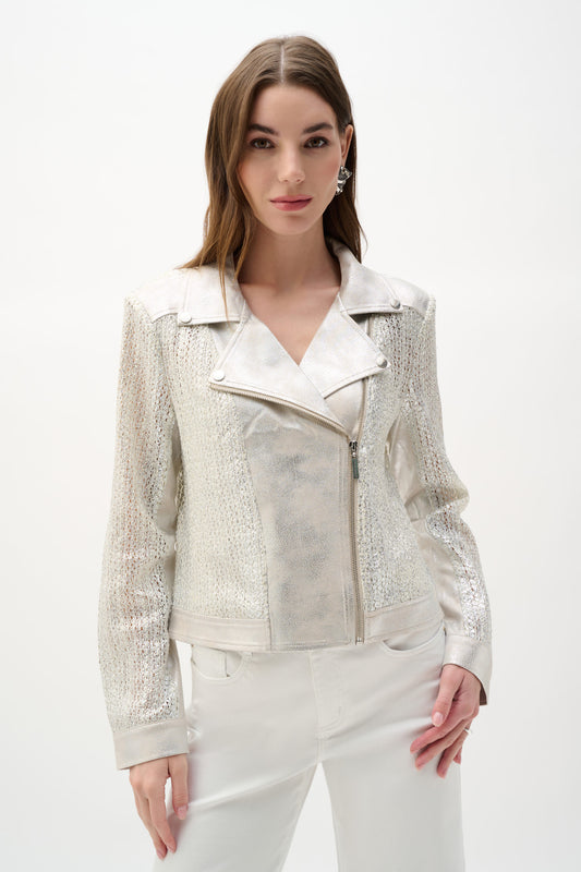 Faux Suede Foiled Jacket