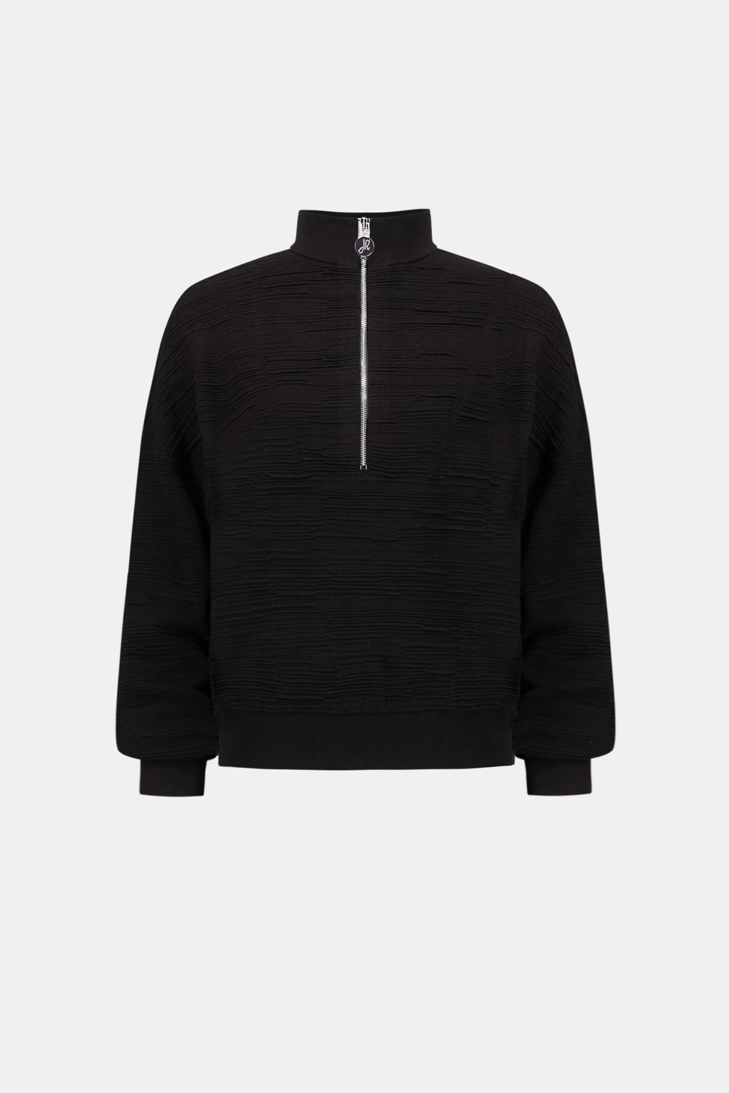 Mock-Neck Cocoon Sweater | Black