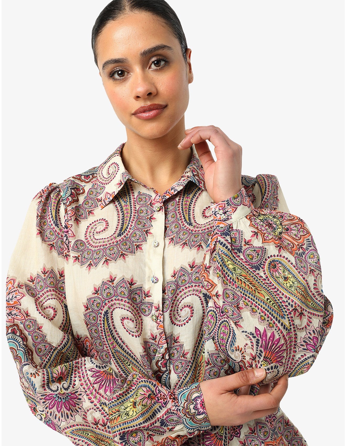 Giselle Blouse | Border Paisley