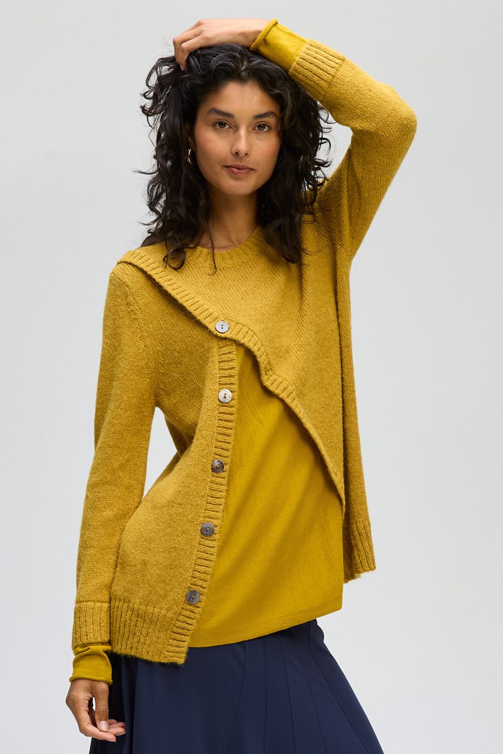 Button Detail Jumper | Ochre