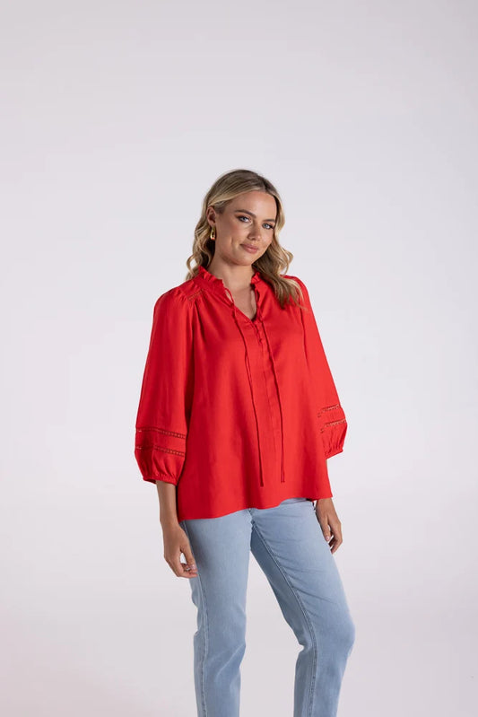 Linen Viscose Top | Sunset
