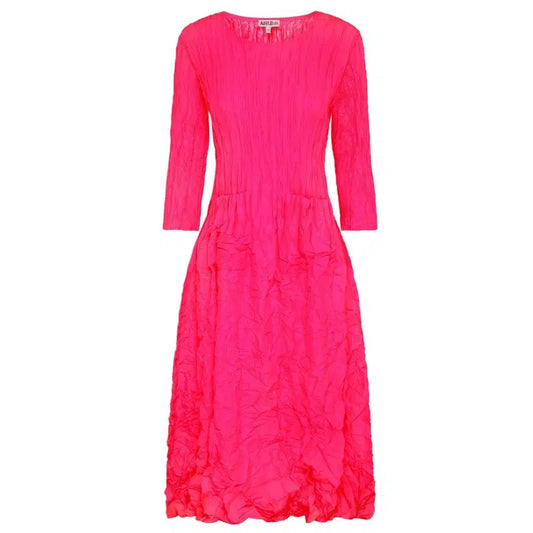 3/4 Sleeve Smash Pocket Dress | Mars Pink-Alquema-Shop 12 Bendigo