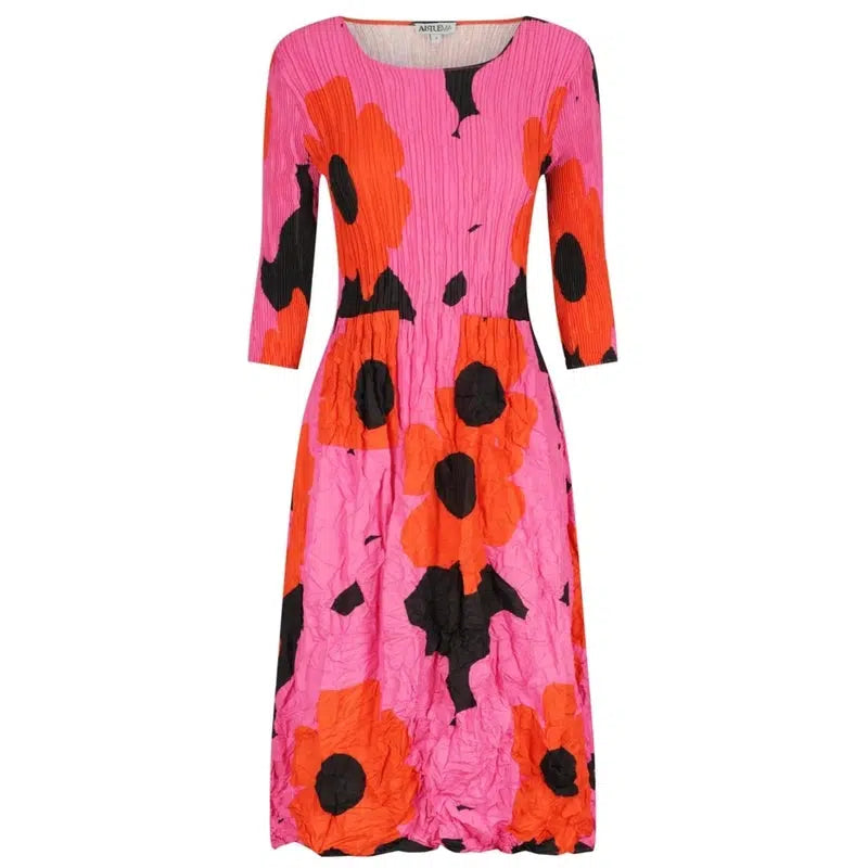 3/4 Sleeve Smash Pocket Dress | Pink-Alquema-Shop 12 Bendigo