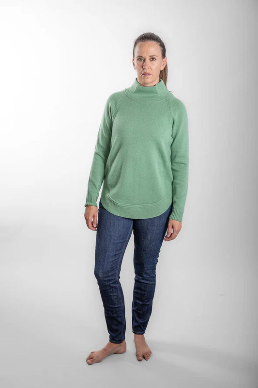 Funnell Neck Jumper | Mint Green
