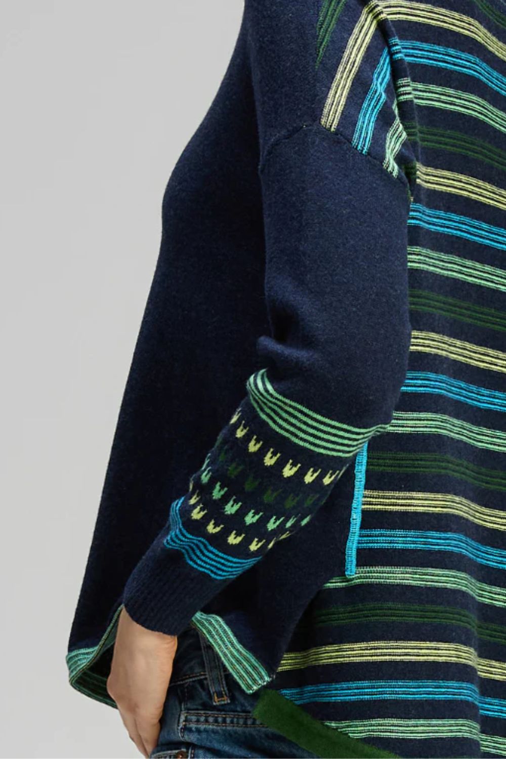 Textured Swing Jumper | Dark Denim