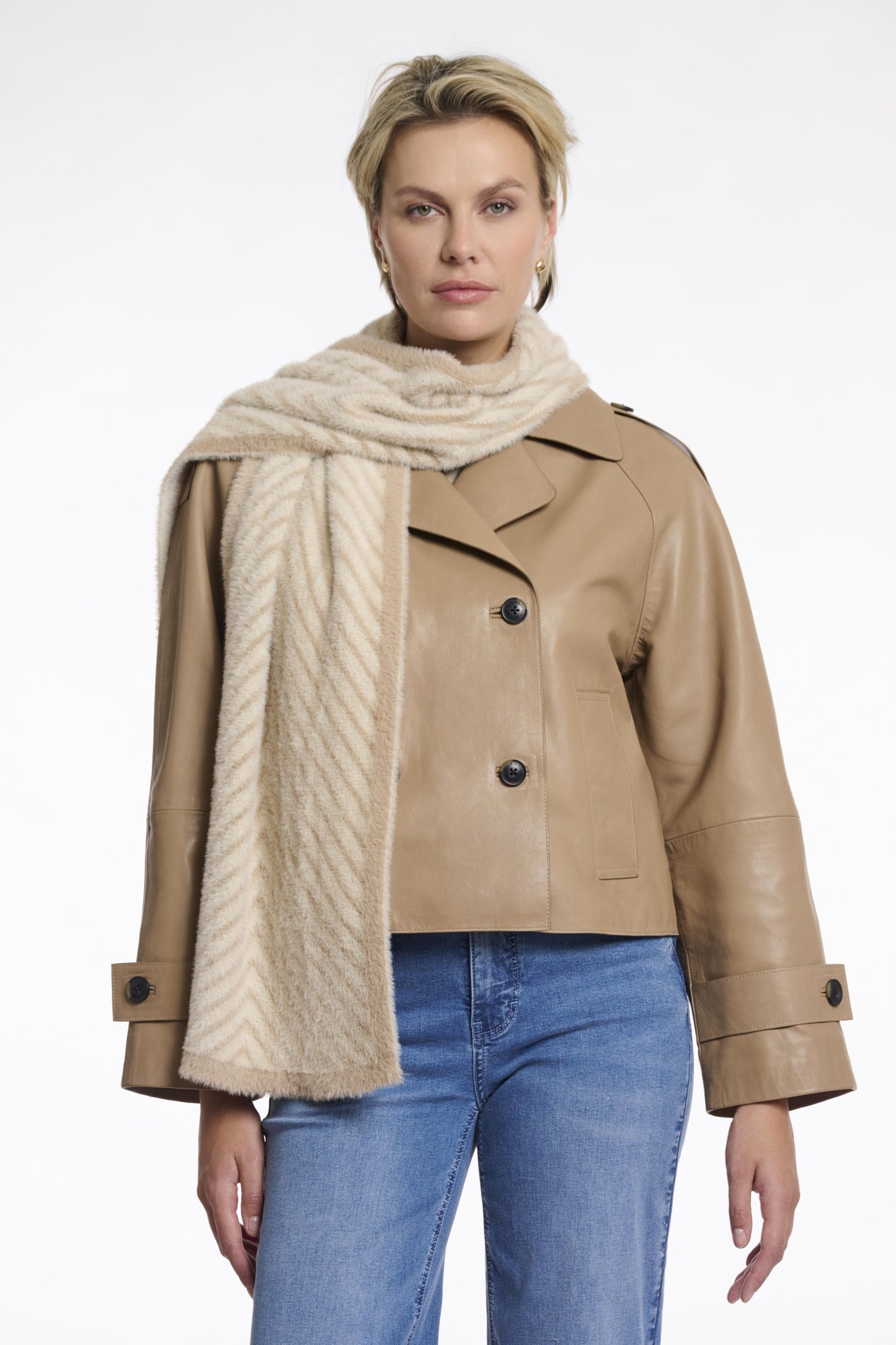 Neeltje Knit Scarf | Birch/Oat