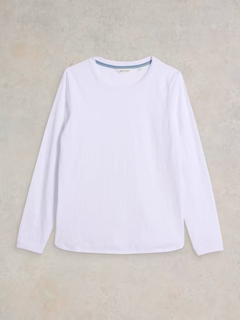 Clara Long Sleeve Tee | Brilliant White