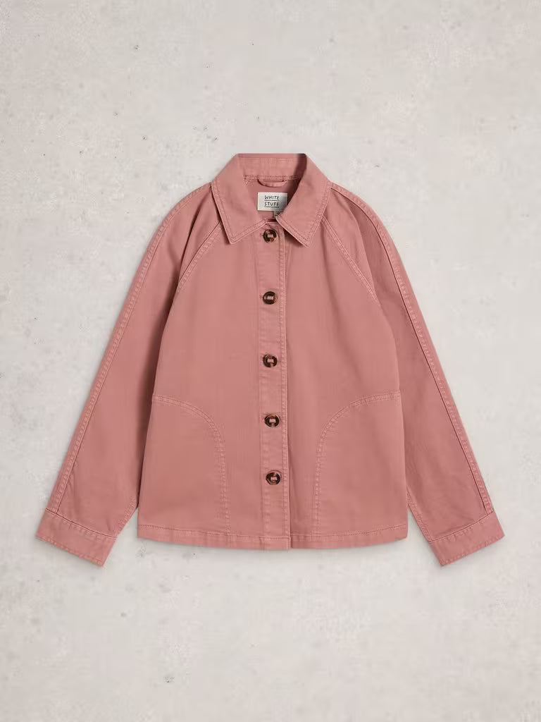 Eden Denim Jacket | Mid Pink