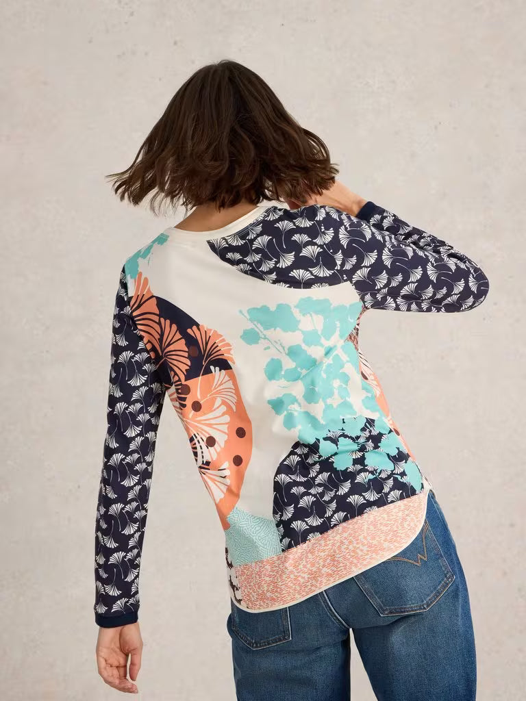 Clara Long Sleeve Tee | Blue Print