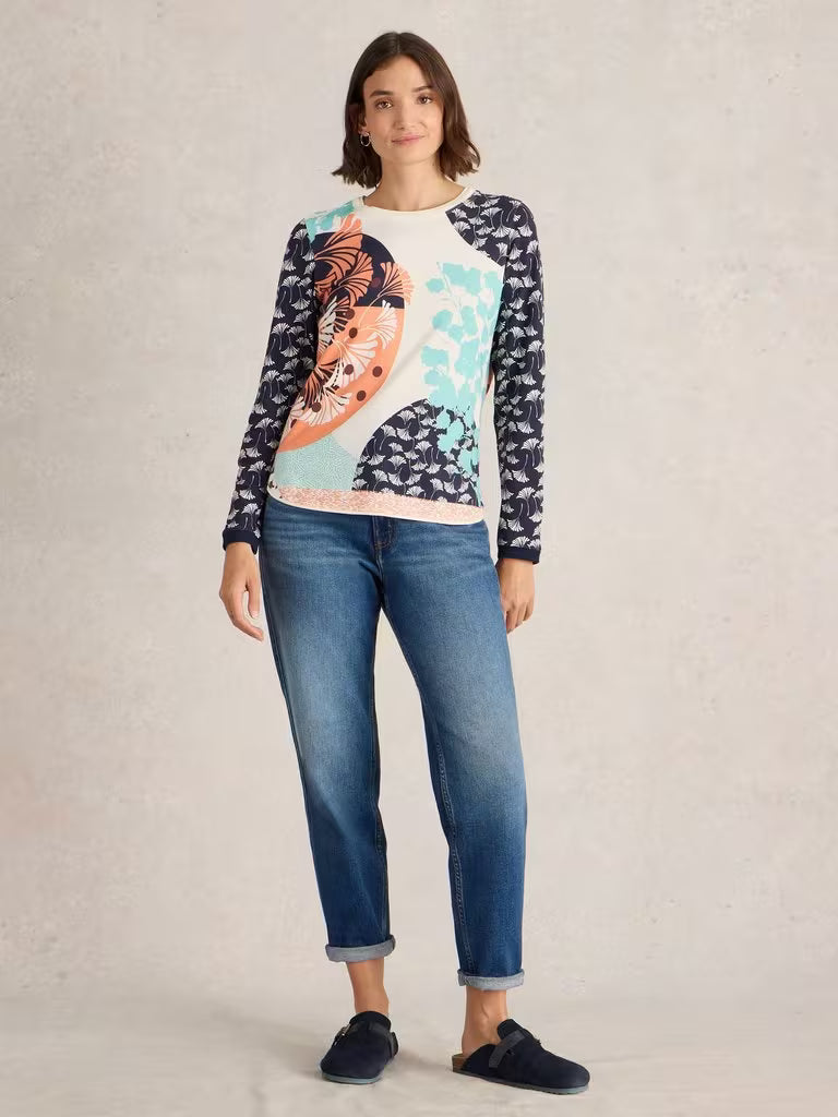 Clara Long Sleeve Tee | Blue Print