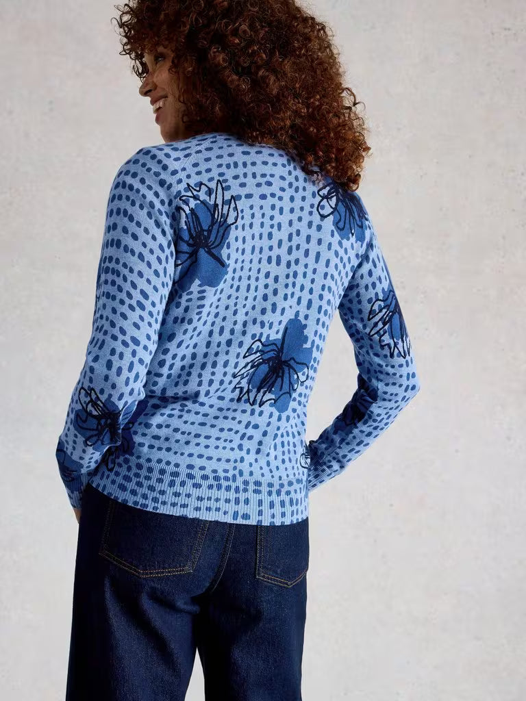 Lulu Print Cardi | Blue Print