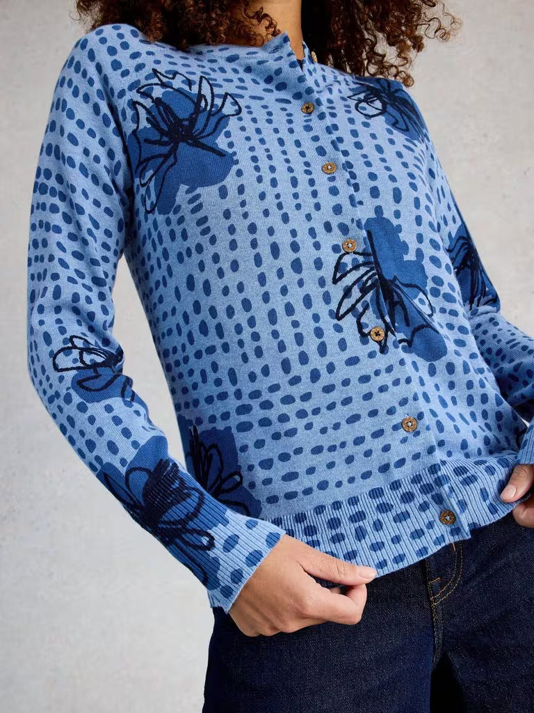 Lulu Print Cardi | Blue Print