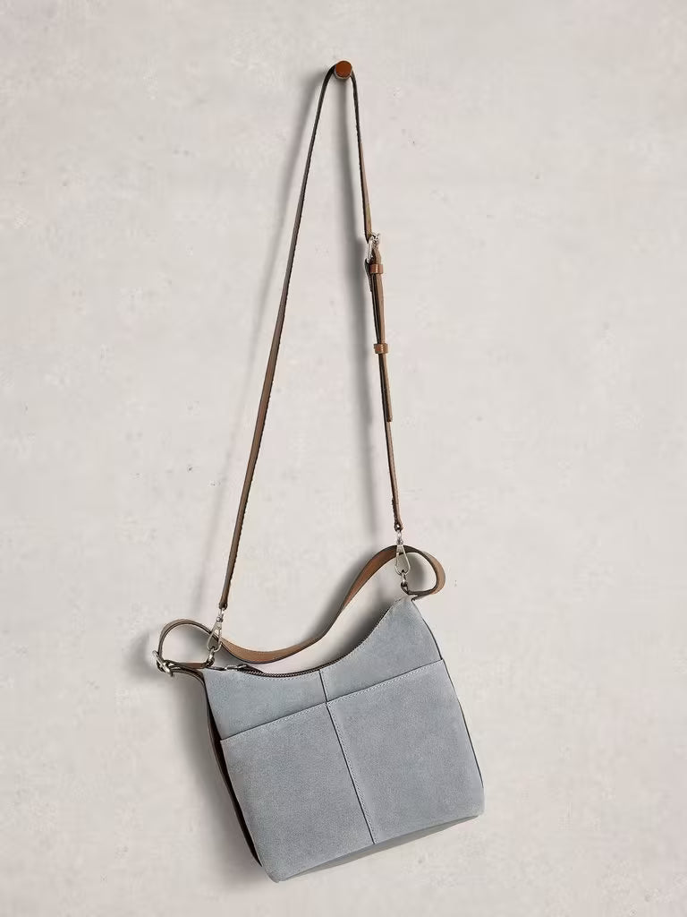 Mini Sophia Leather Crossbody Bag | Light Blue