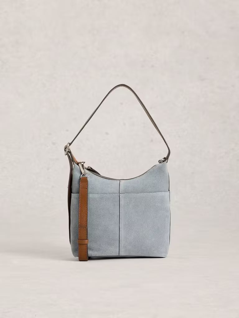 Mini Sophia Leather Crossbody Bag | Light Blue
