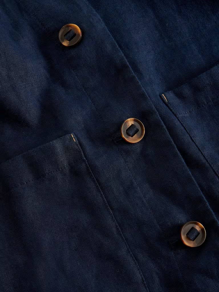 Isabel Linen Jacket |  Navy