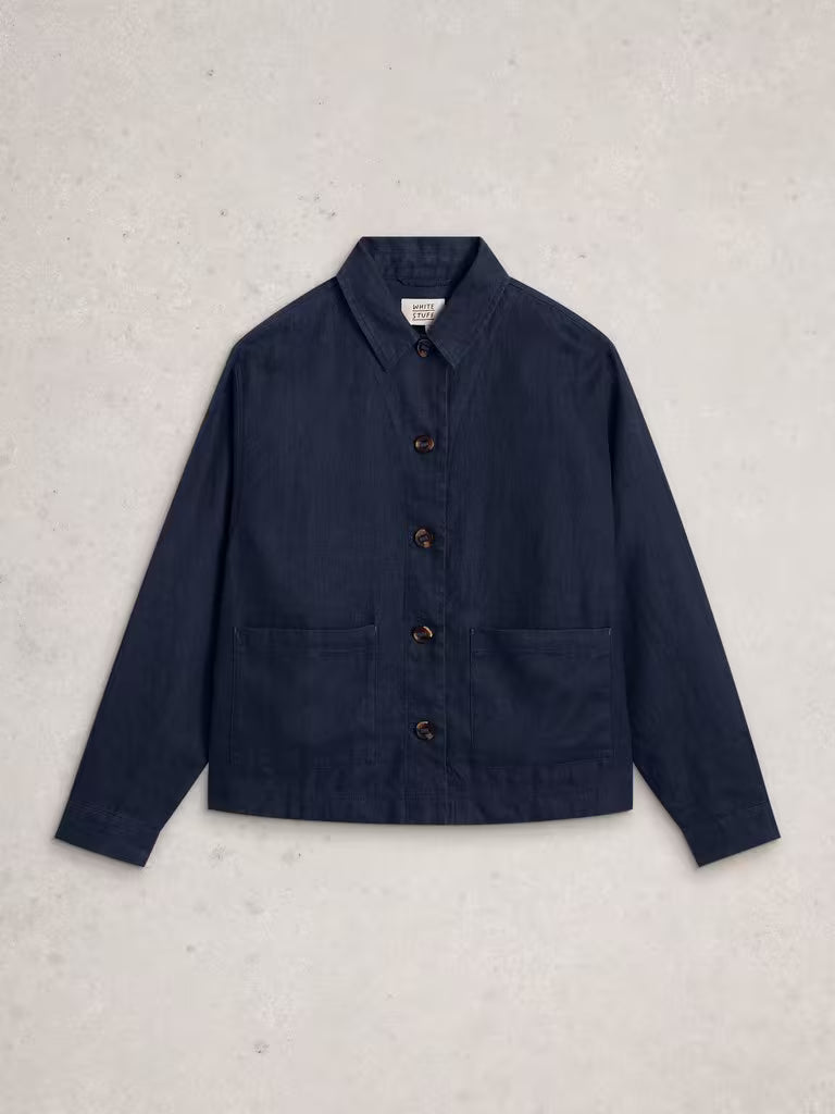 Isabel Linen Jacket |  Navy