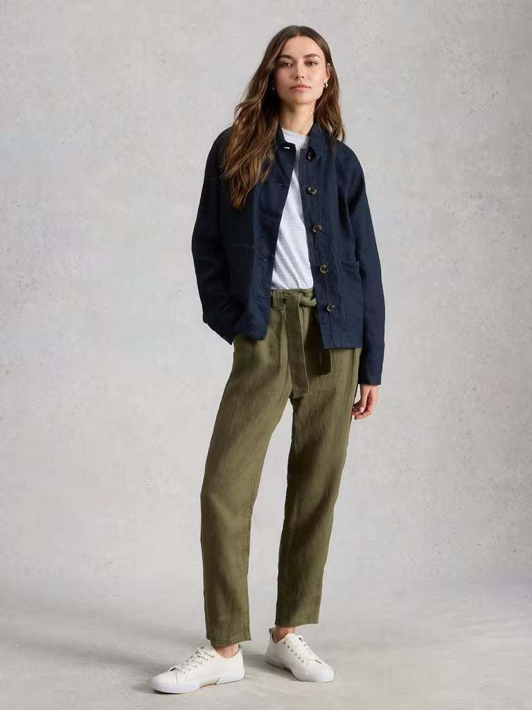 Isabel Linen Jacket |  Navy
