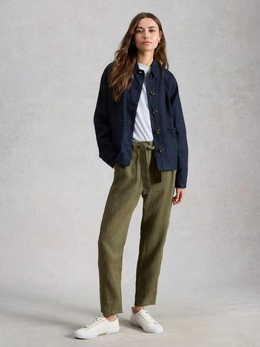 Isabel Linen Jacket |  Navy