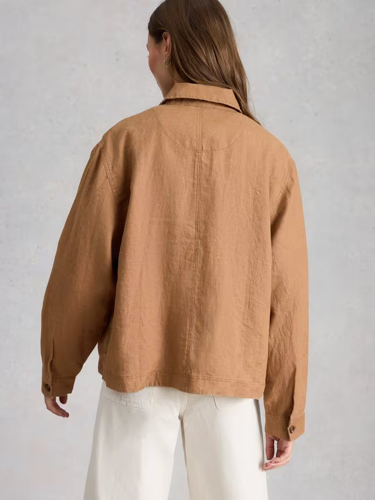 Isabel Linen Jacket | Mid Tan