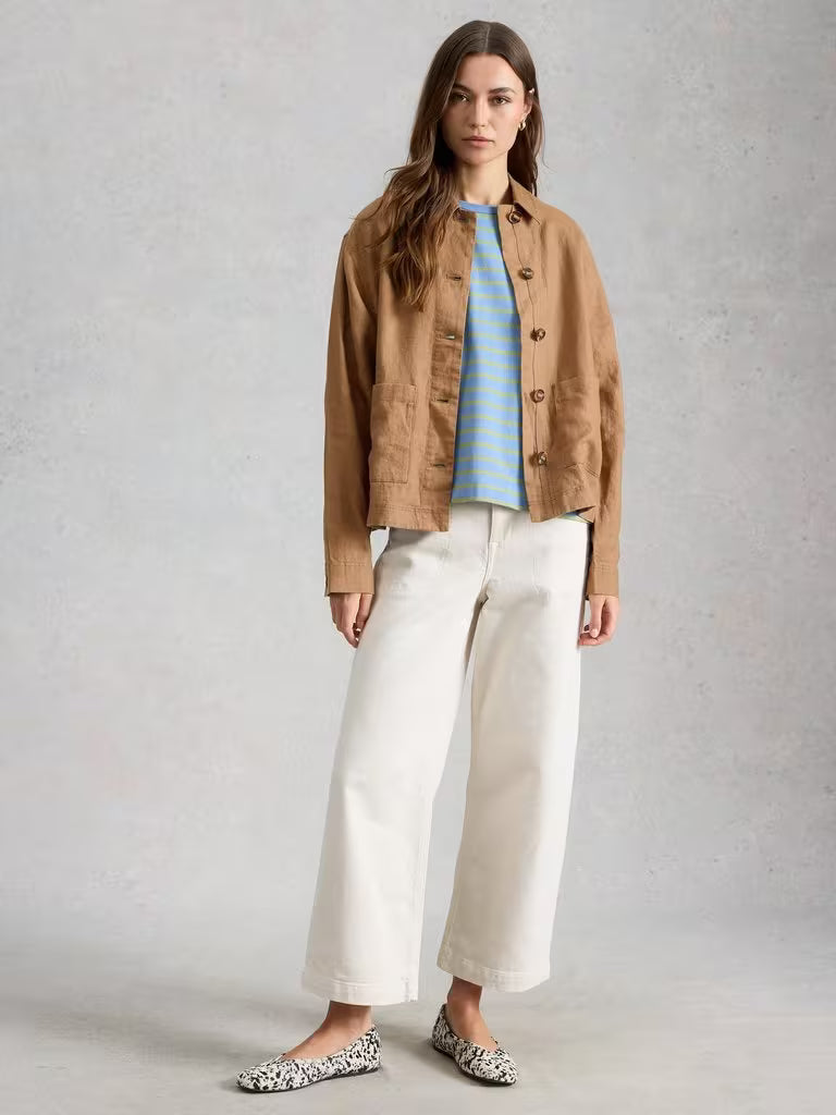 Isabel Linen Jacket | Mid Tan