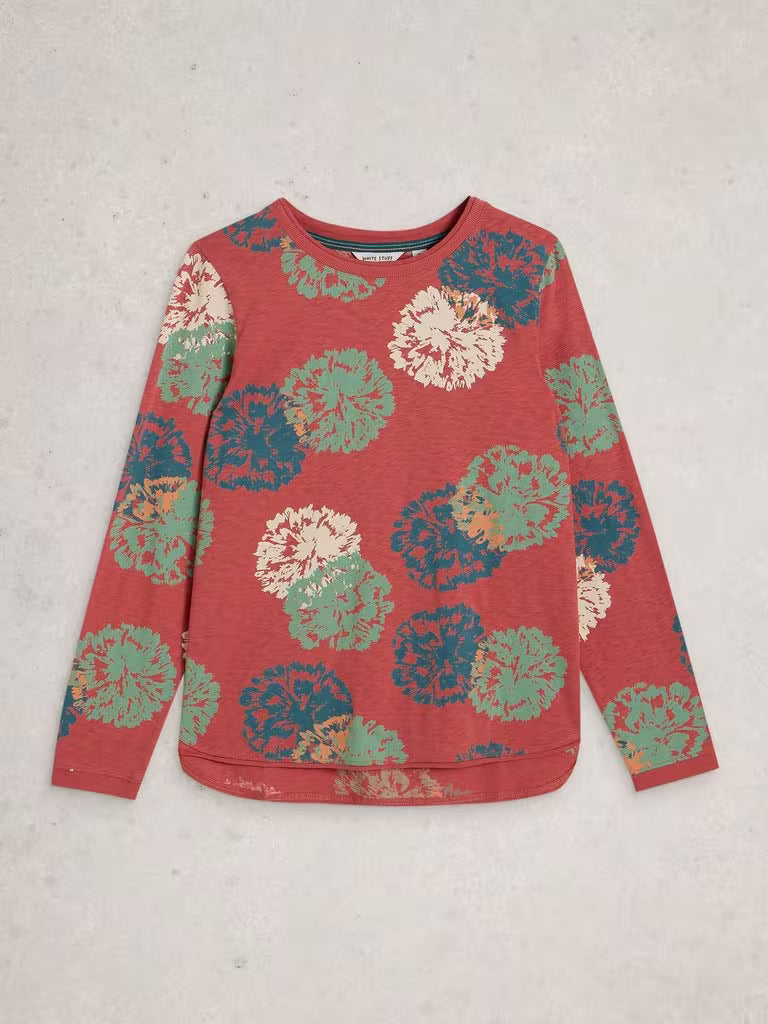 Clara Long Sleeve Tee | Pink Print