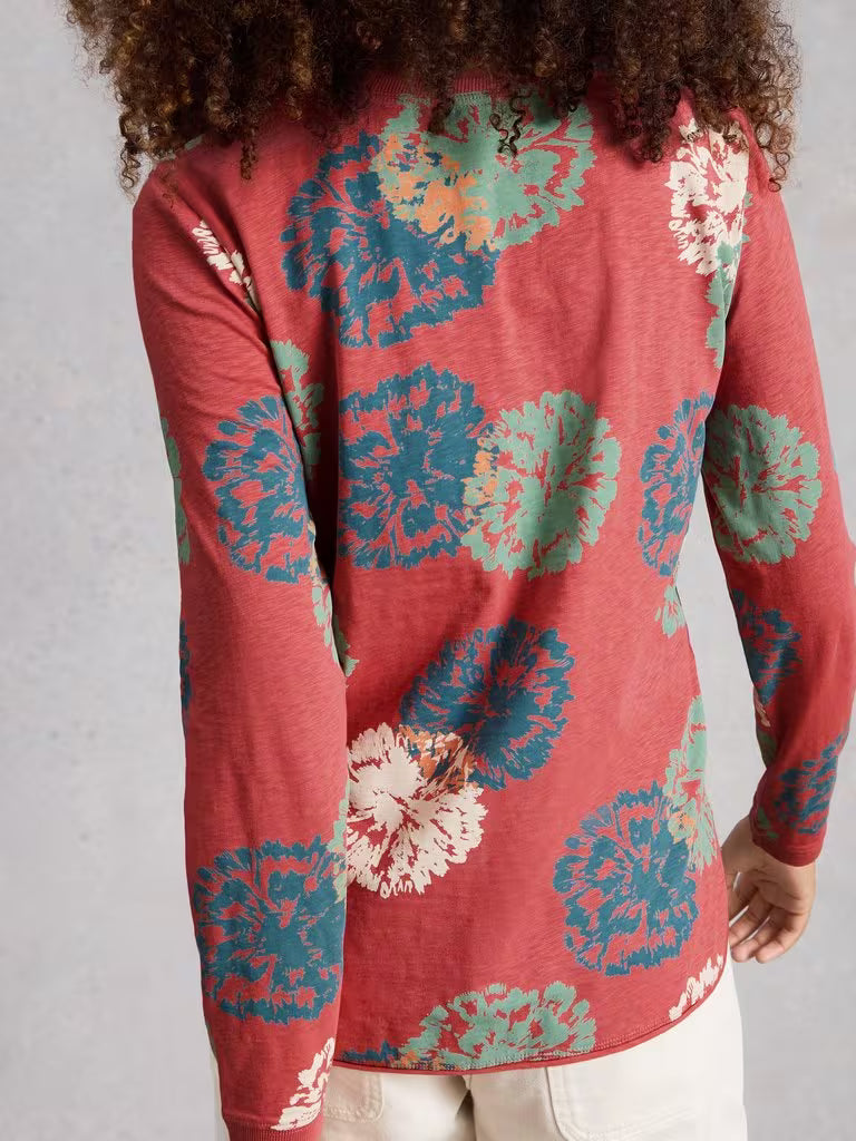 Clara Long Sleeve Tee | Pink Print