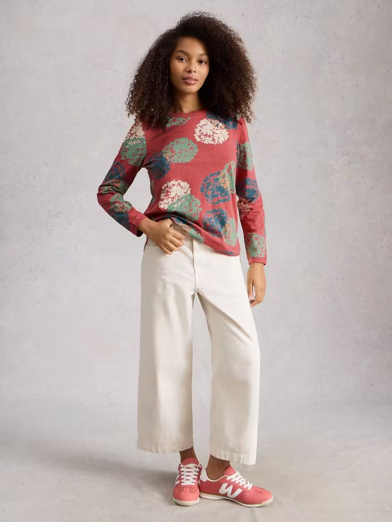 Clara Long Sleeve Tee | Pink Print