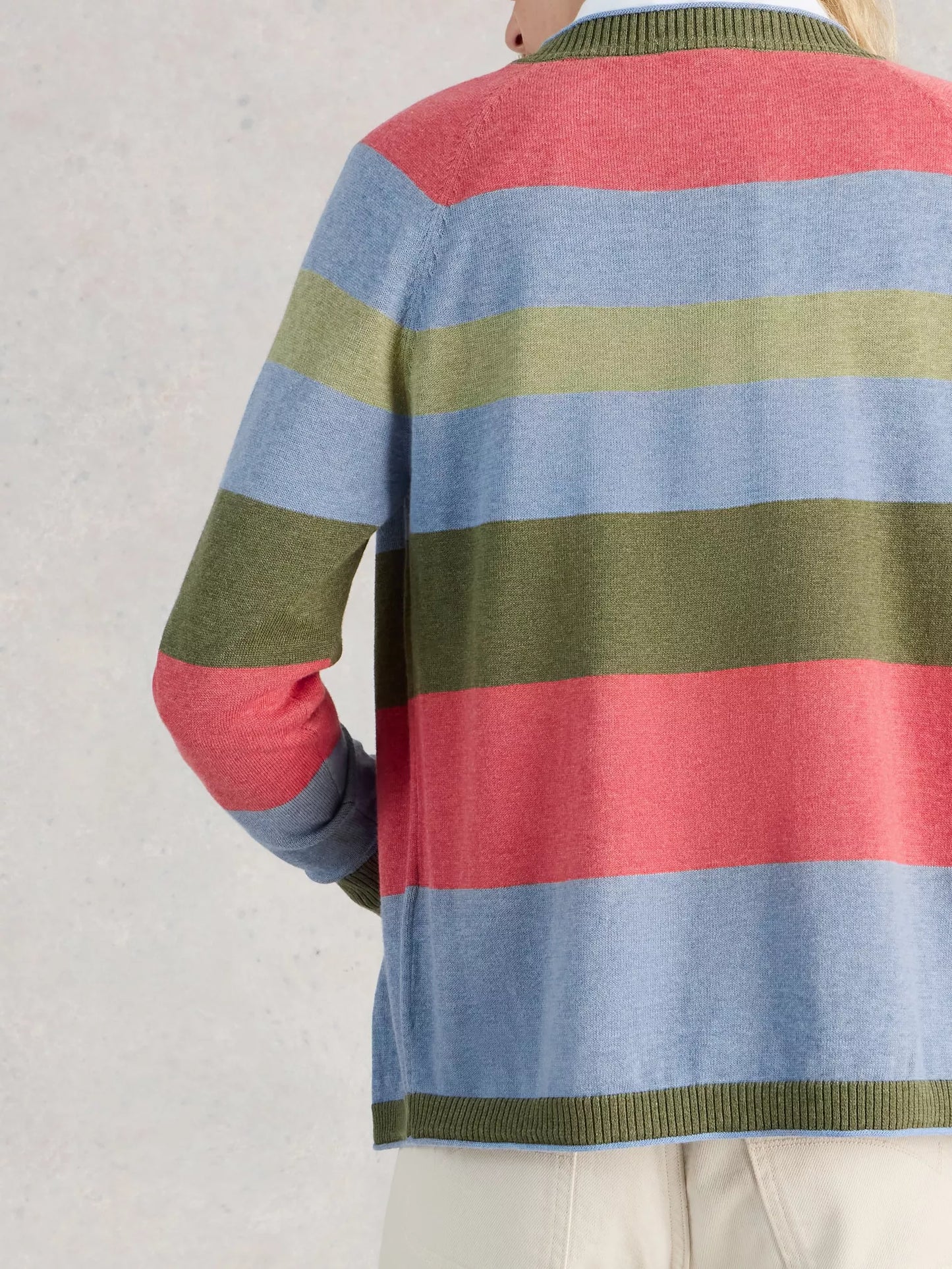 Lulu Stripe Cardi | Green Multi