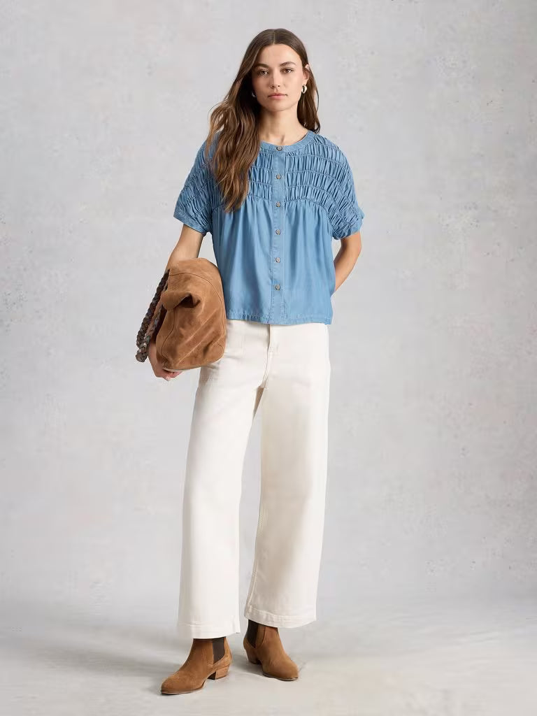 Tammie Chambray Shirt | Mid Denim