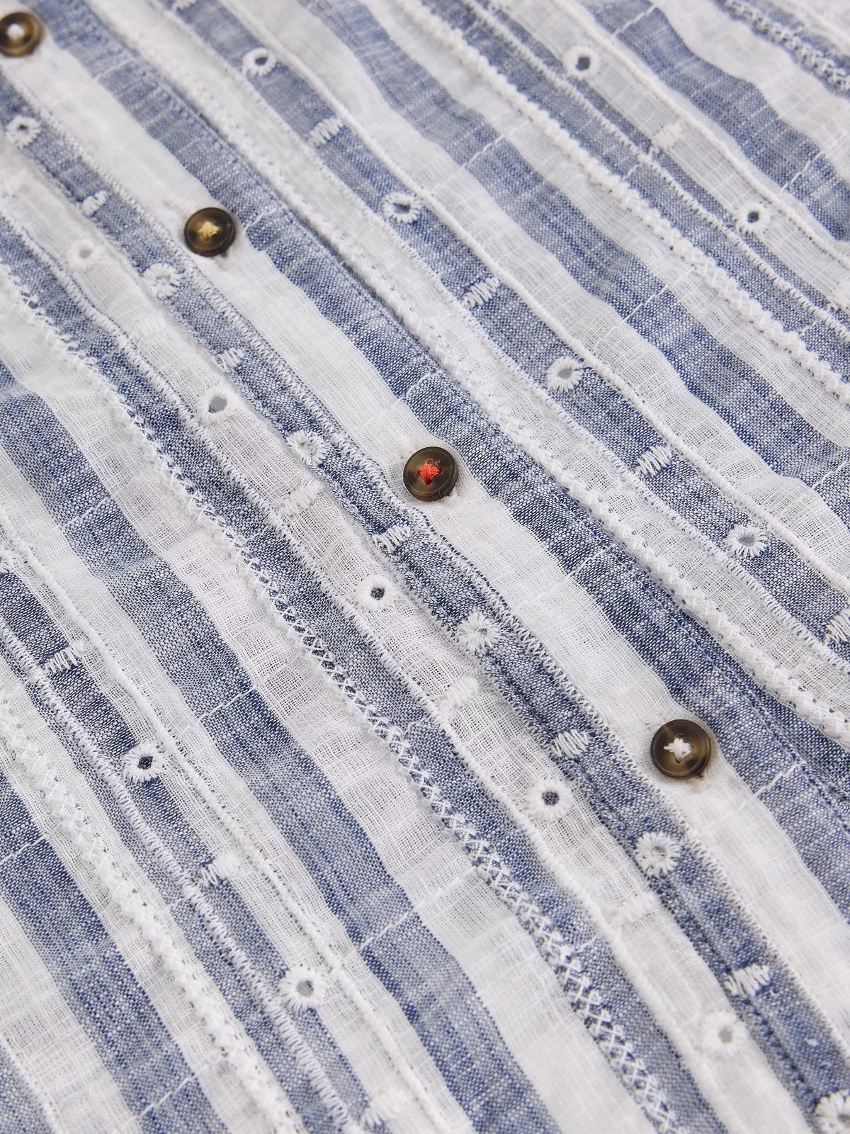 Orla Button Through Shirt | Blue Multi