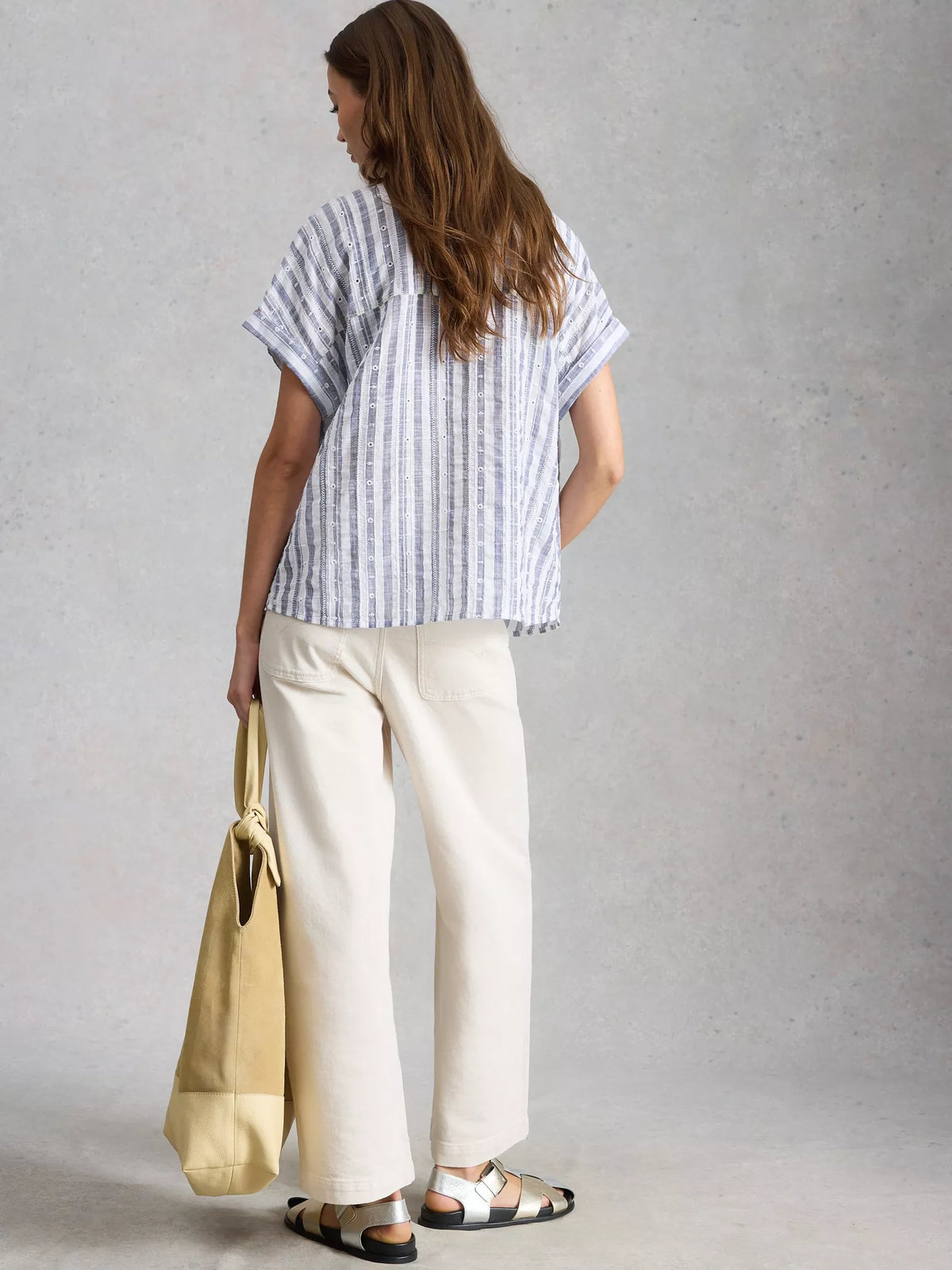 Orla Button Through Shirt | Blue Multi