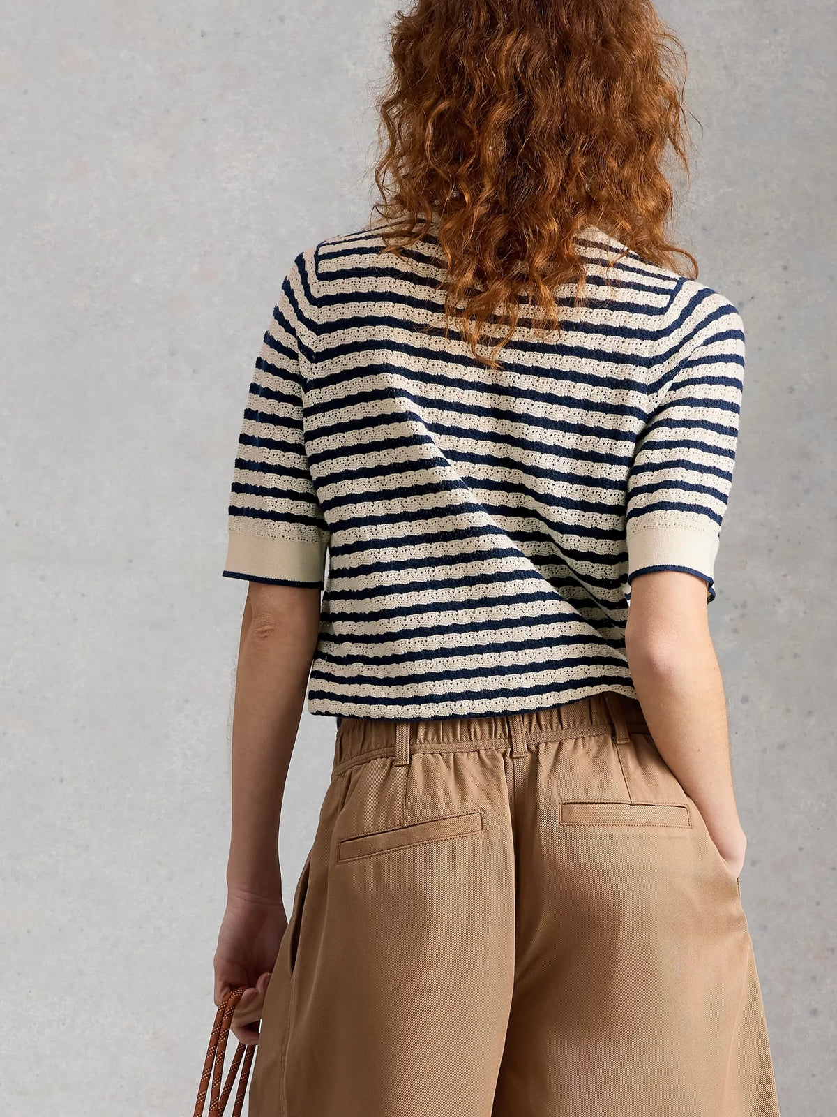 Holly Pointelle Tee | Ivory Multi