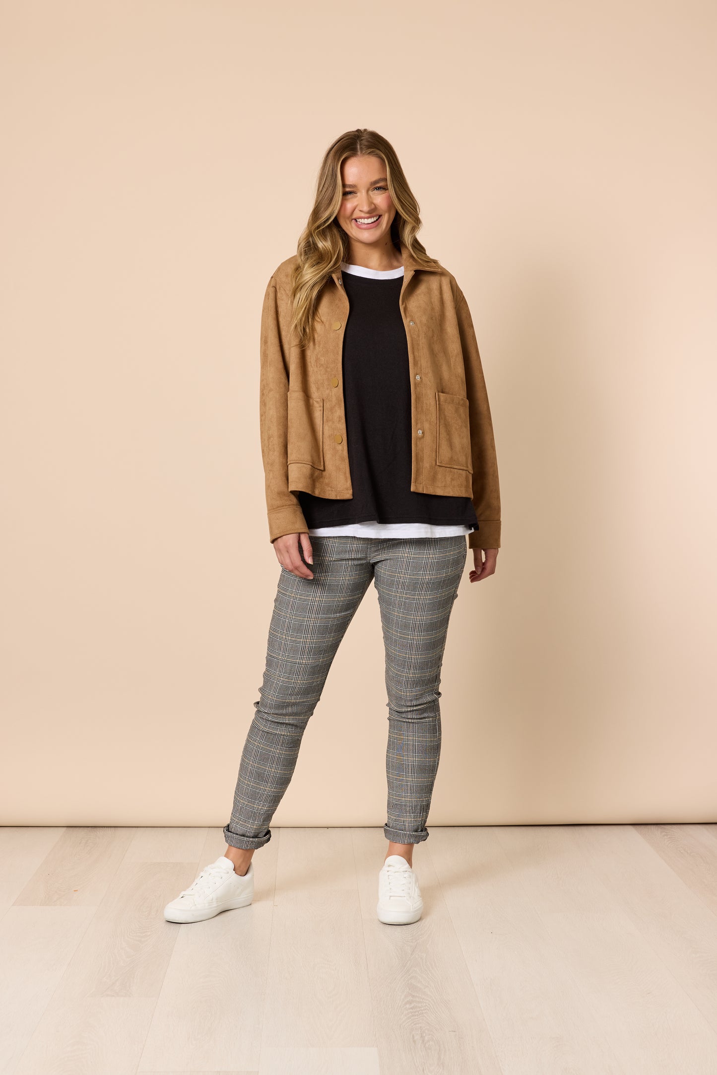 Downtown Suede Jacket | Caramel
