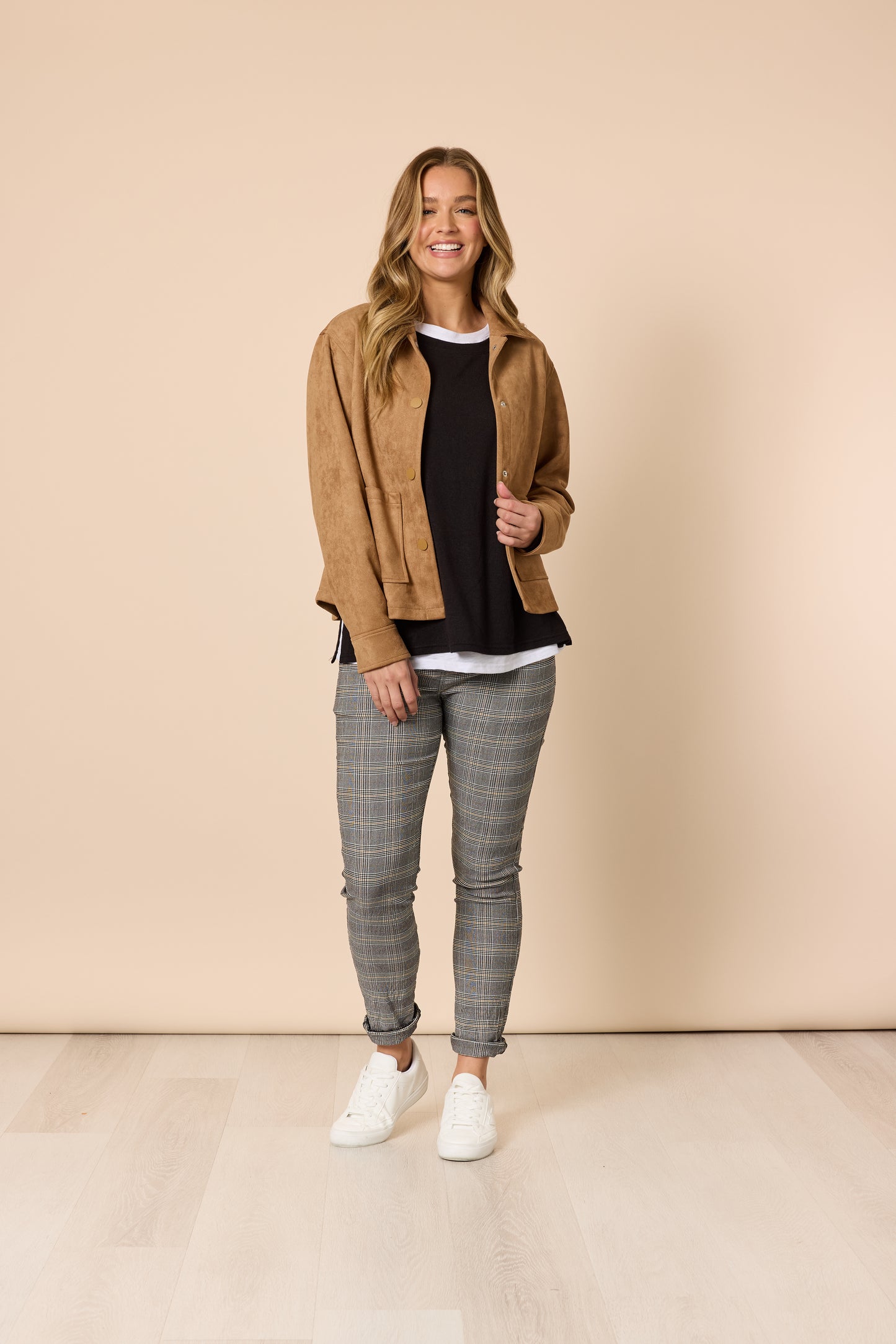Downtown Suede Jacket | Caramel