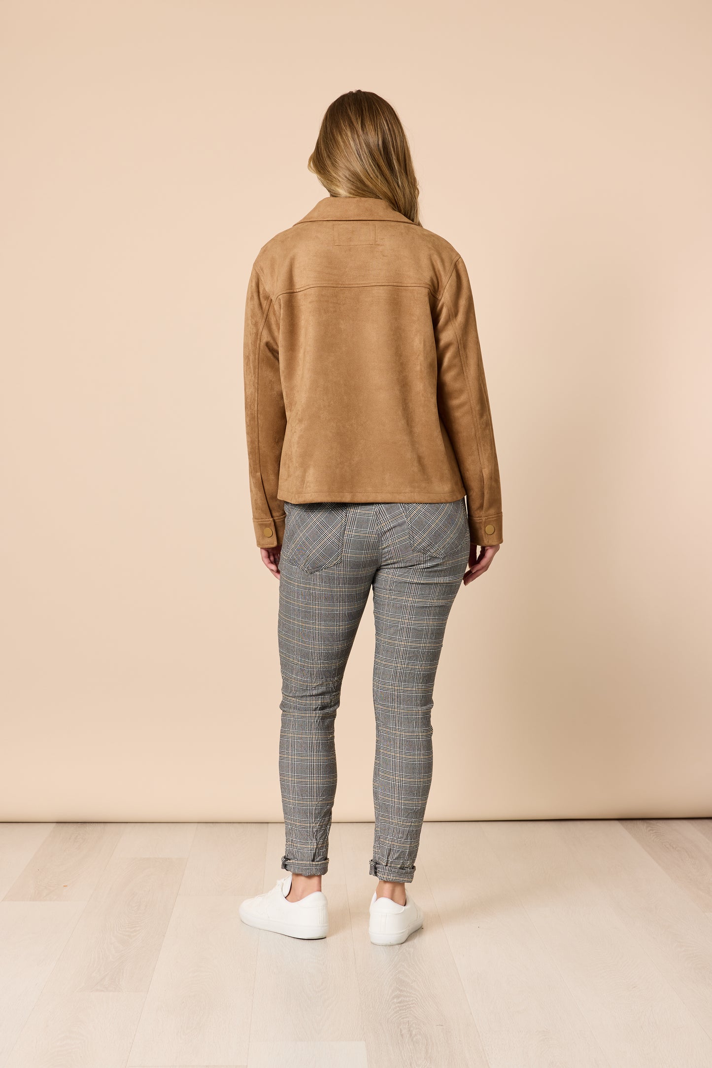 Downtown Suede Jacket | Caramel
