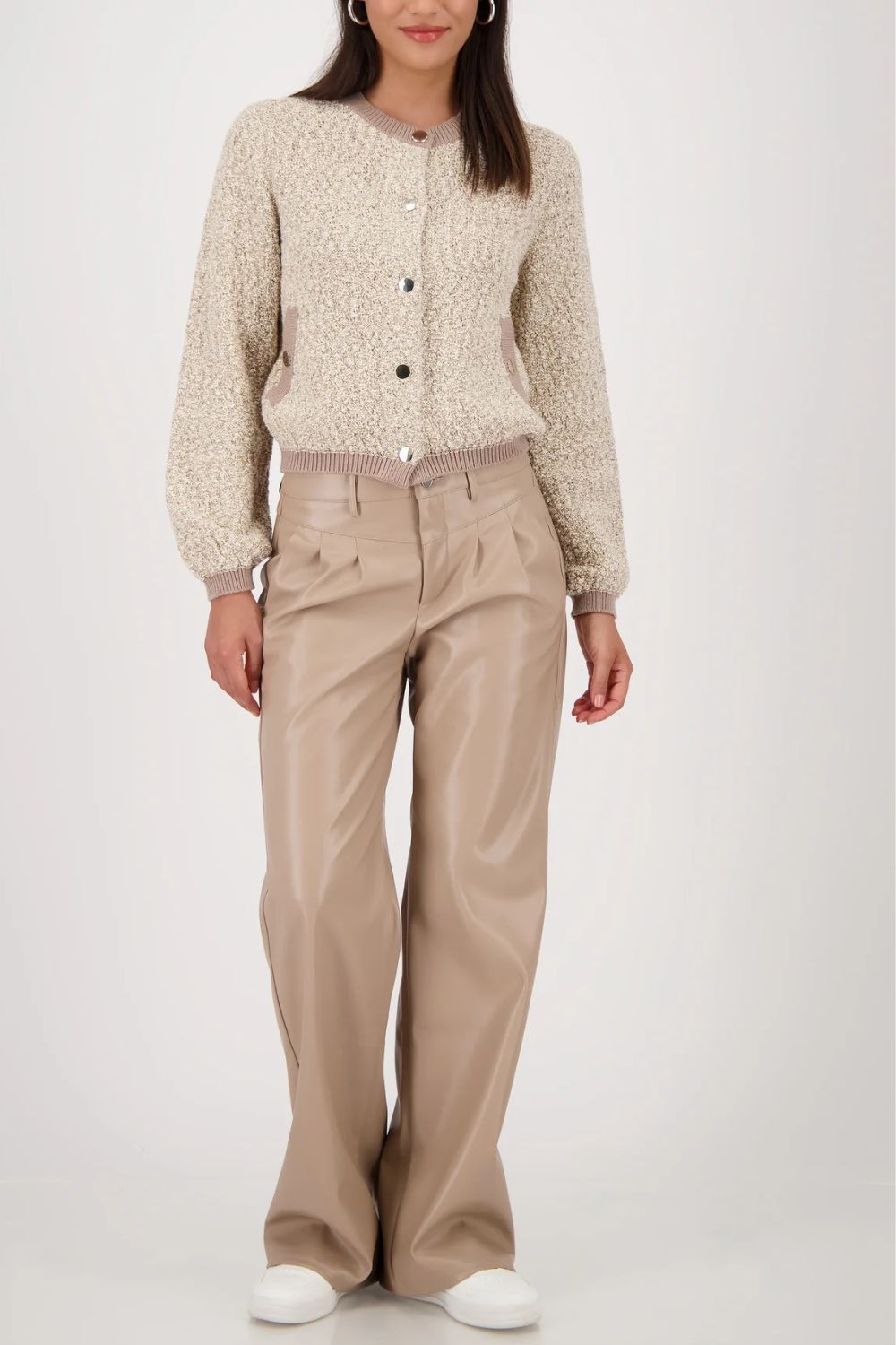 Tweed Knit Jacket | Truffle