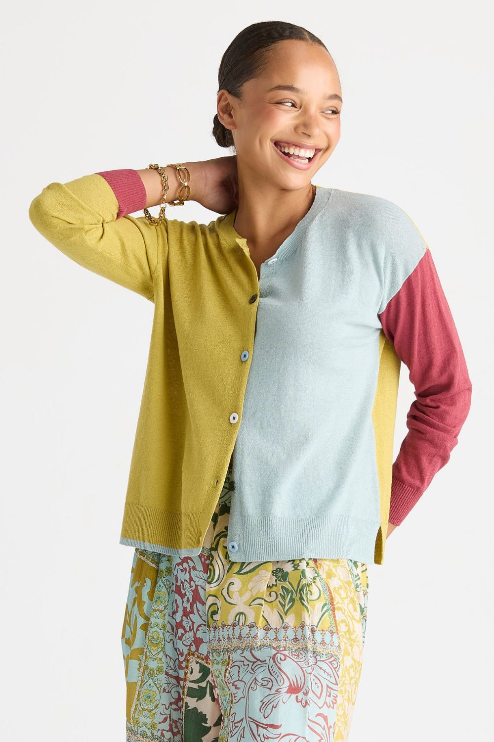 Colour Block Cardi |  Acadia