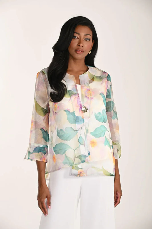 Organza Print Jacket | Pastel