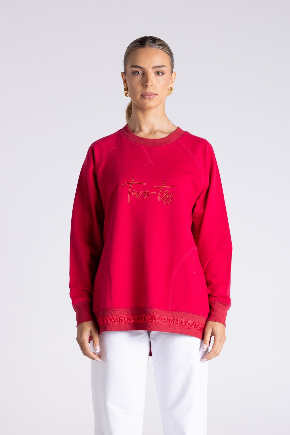 Sweat with Satin Trim | Cherry Bomb