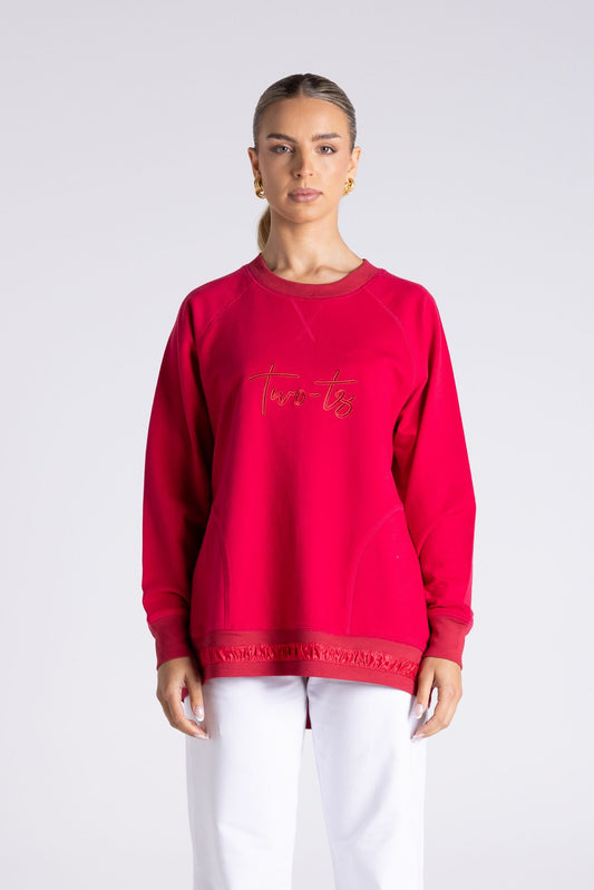 Sweat with Satin Trim | Cherry Bomb