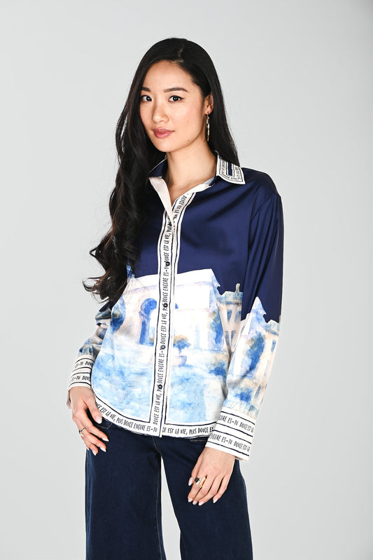 Frank Lyman Shirt | Blue White