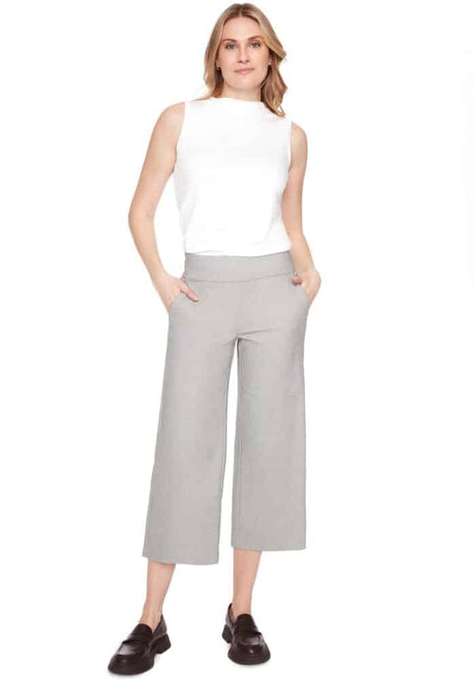 Texture Techno Wide Leg Pant  | Beige
