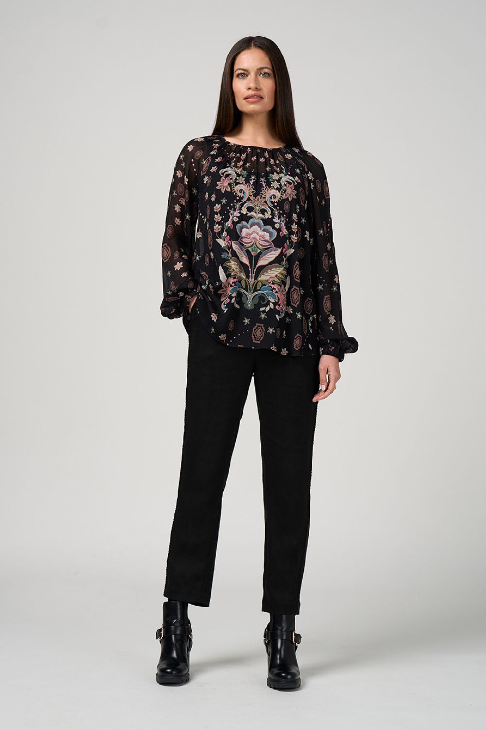 Antoinette Top | Black Multi