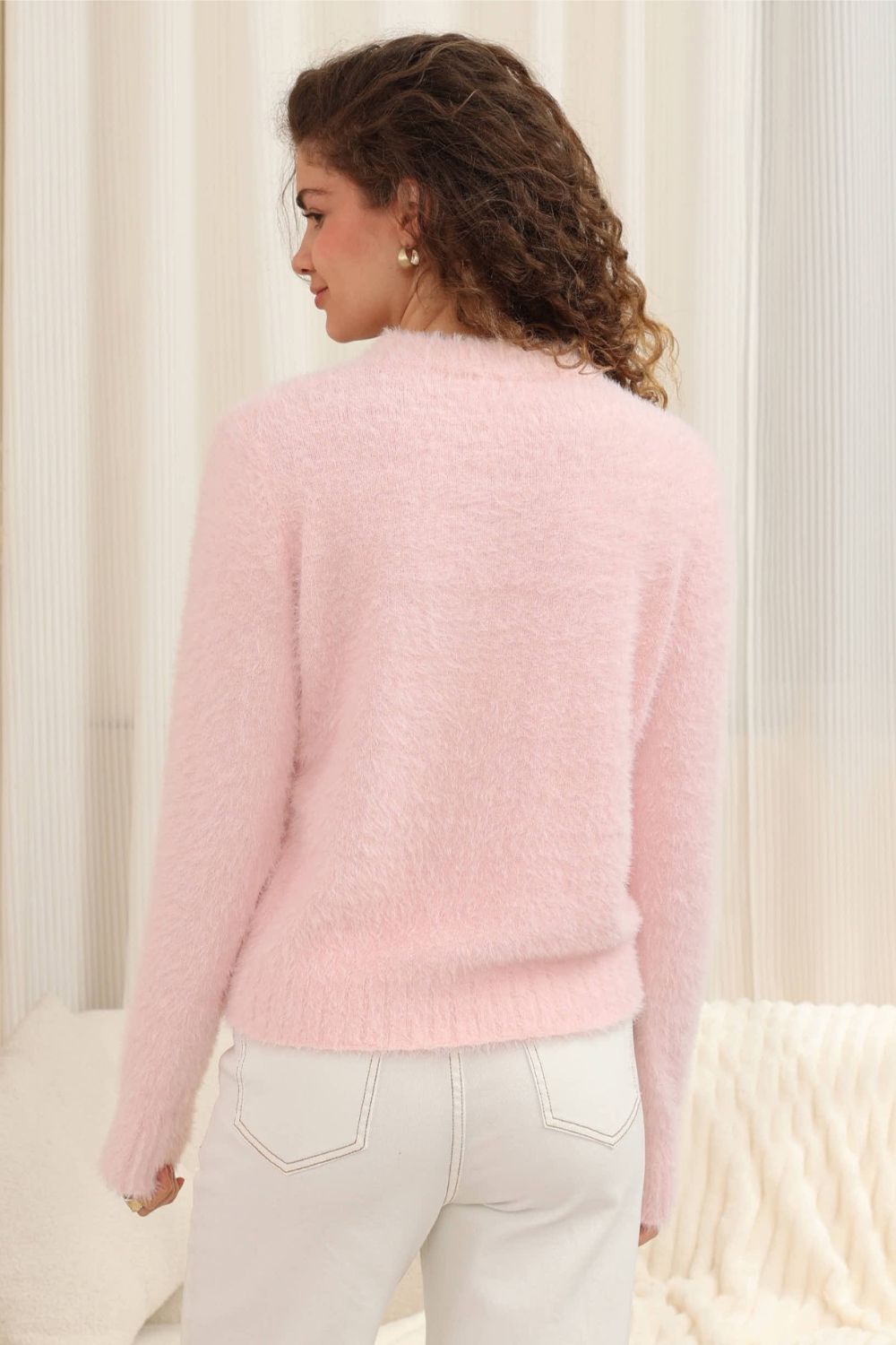 Halo Plush Knit | Soft Pink