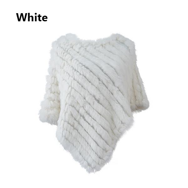 Fur Poncho |White