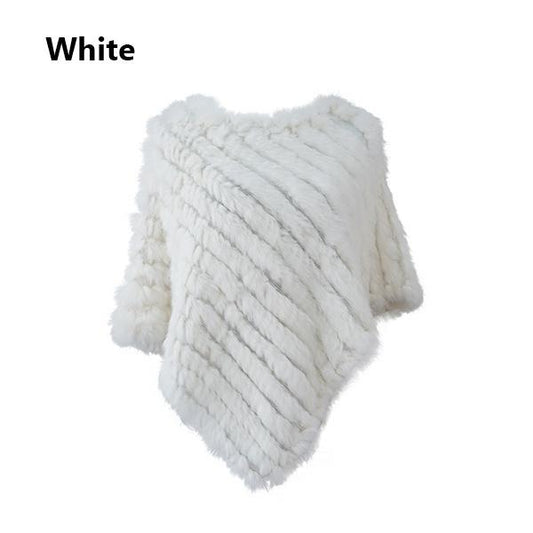 Fur Poncho |White
