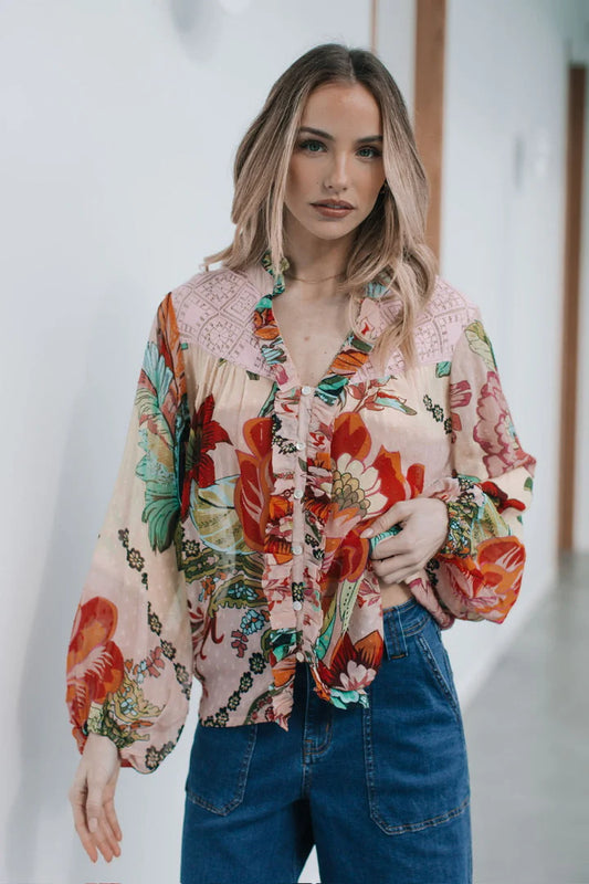St Tropez Crotchet Patch Top